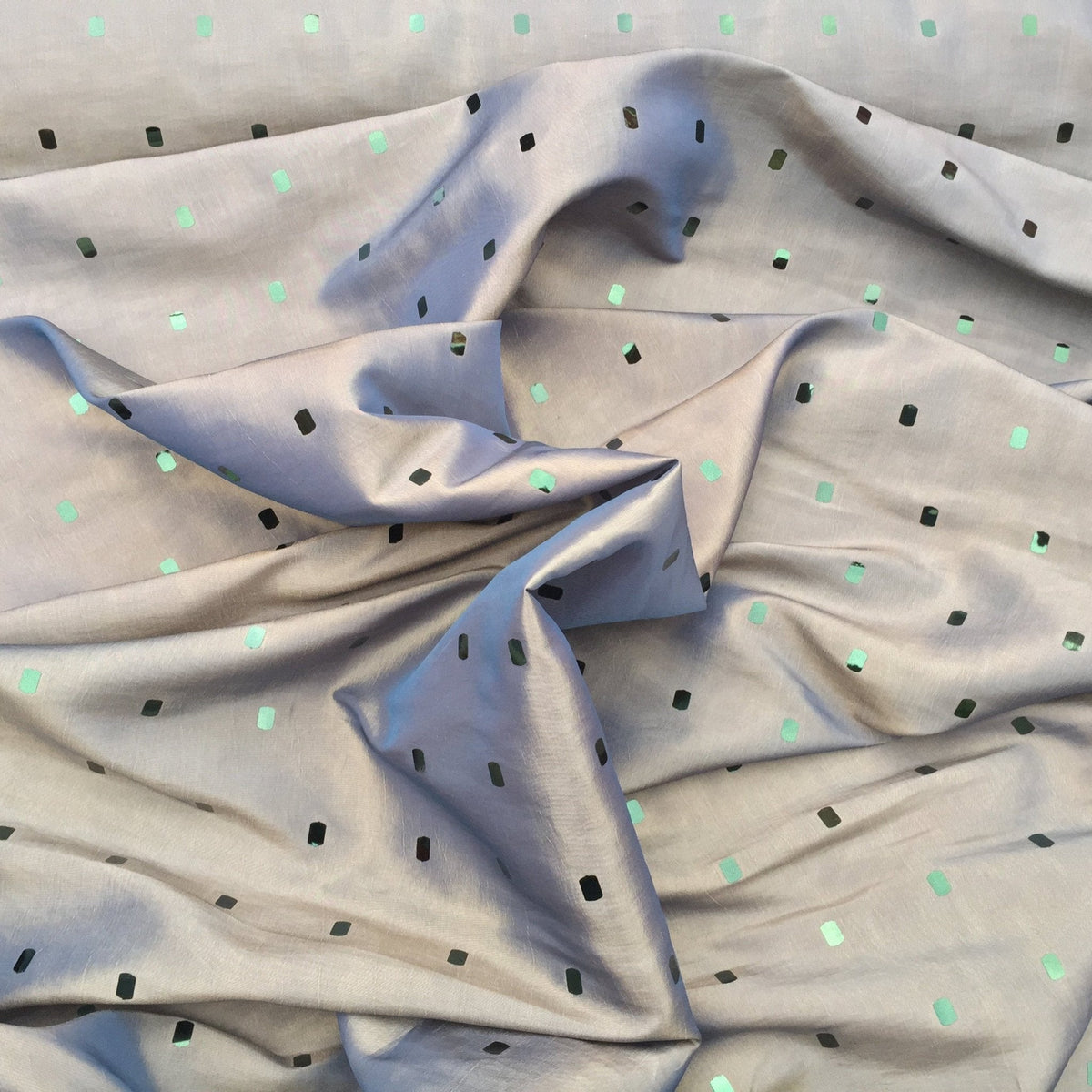 Mirror sequin two-tone taffeta fabric for party dresses