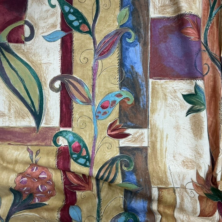 Abstract Pomegranate & Tulip Floral 100% Cotton Fabric, Upholstery 140cm - image 6 - Bull Ring Fabrics