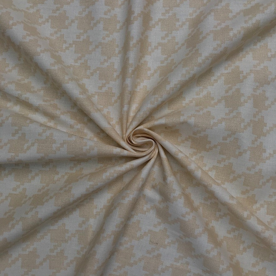 Cream Houndstooth Heavy Cotton Canvas Fabric, Ottilie Stevenson 140cm - image 7 - Bull Ring Fabrics