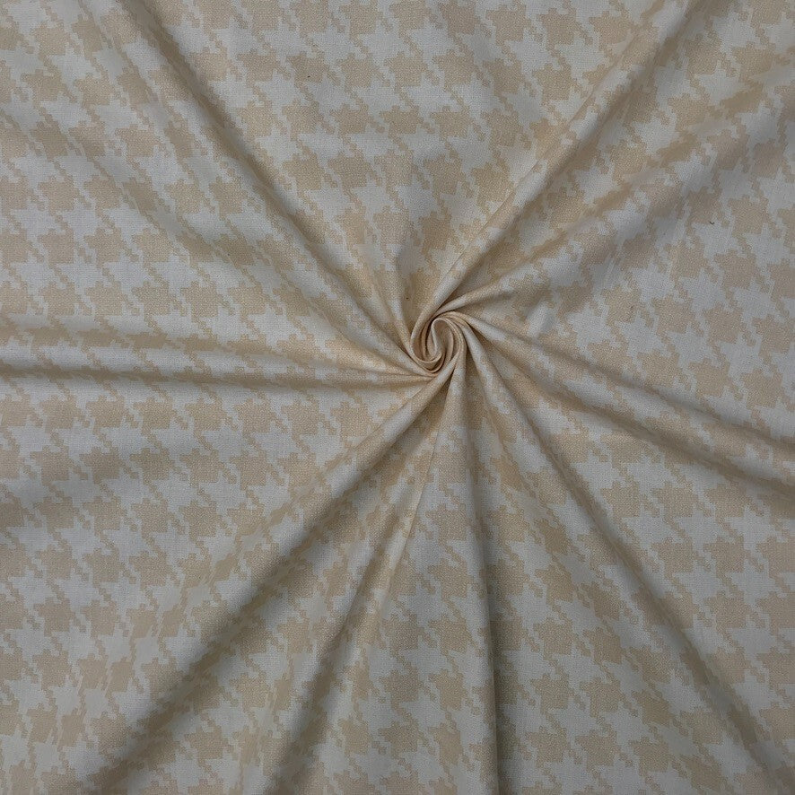 Cream Houndstooth Heavy Cotton Canvas Fabric, Ottilie Stevenson 140cm - image 6 - Bull Ring Fabrics