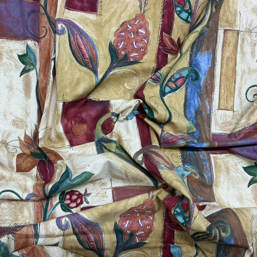 Abstract Pomegranate & Tulip Floral 100% Cotton Fabric, Upholstery 140cm - image 5 - Bull Ring Fabrics