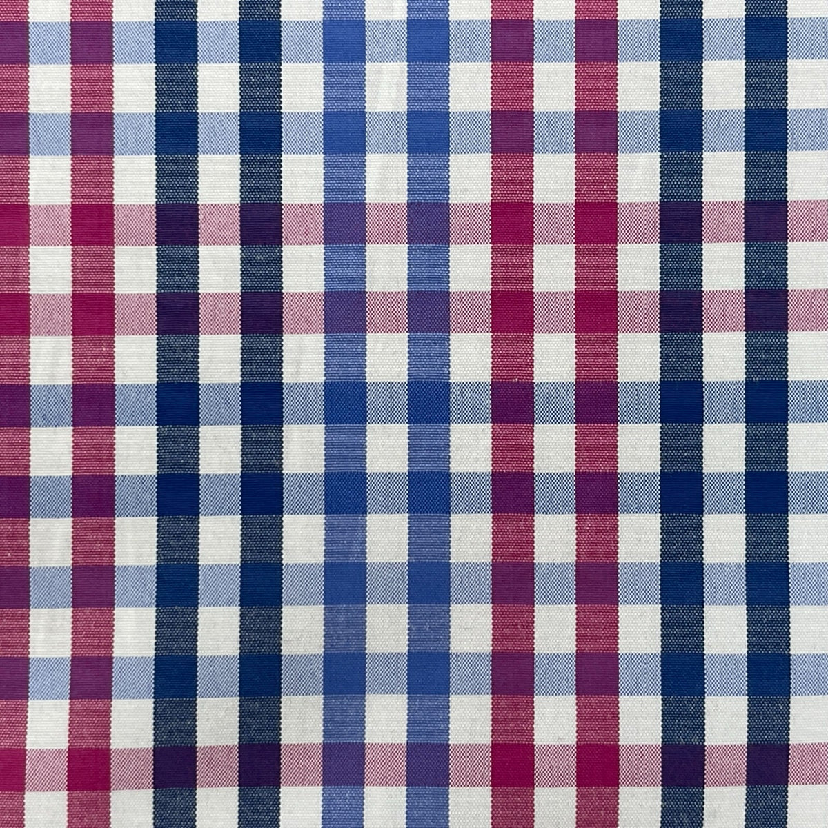 Blue & Pink Gingham Check 100% Cotton Fabric, Dressmaking & Craft 150cm - image 2 - Bull Ring Fabrics
