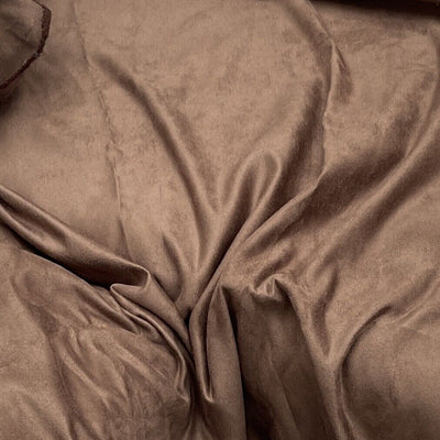 Plain Brown Faux Suede Fabric for Car Interiors, Door Cards, Motorbikes, Boats and Crafts