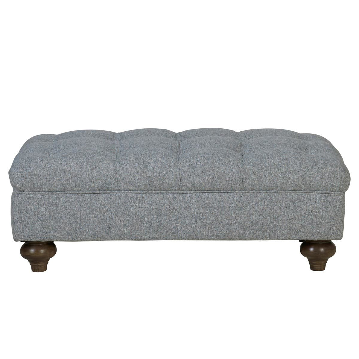 Bordeaux Fabric Footstool, Grey