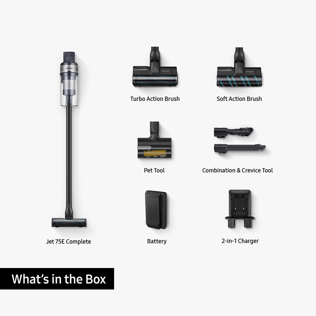 Samsung Jet 75E Complete Cordless Vacuum Cleaner (VS20B75ACR5)