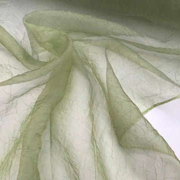 20m Crinkle Organza Fabric Dress Draping Crafts 54" Sage Green - Bull Ring Fabrics