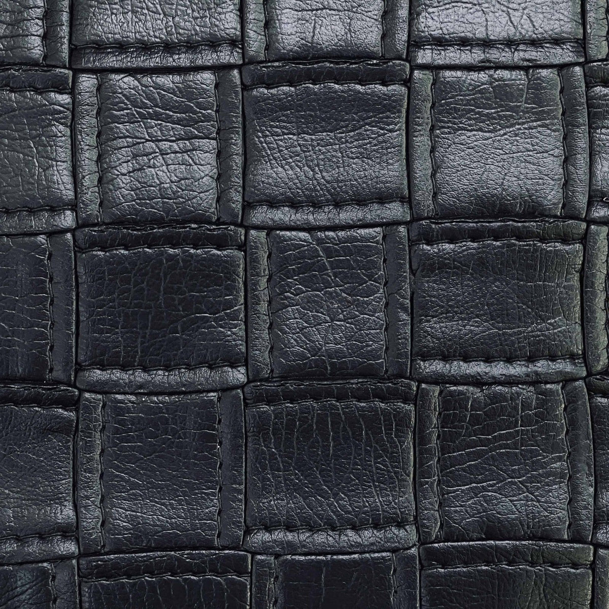 20m Vinyl Box Quilted Faux Leather Fabric Square Heavy Upholstery Sofa - Bull Ring Fabrics