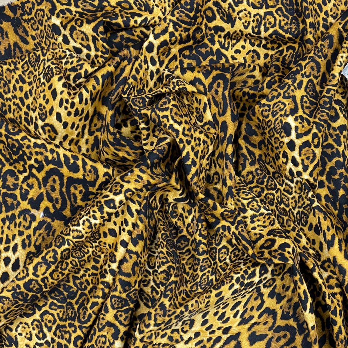27m Roll Dark Leopard Spots 100% Cotton Poplin Fabric Rose & Hubble 112cm, Brown - Bull Ring Fabrics