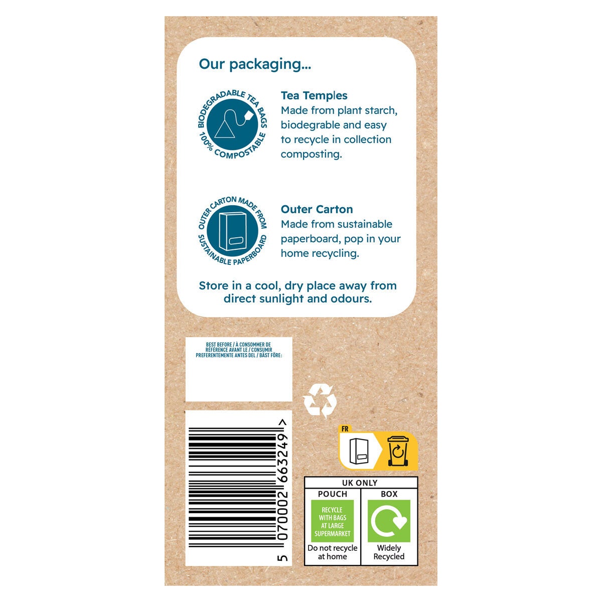 Cafe Tea 100% Peppermint Leaves Teabags, 240 Pack