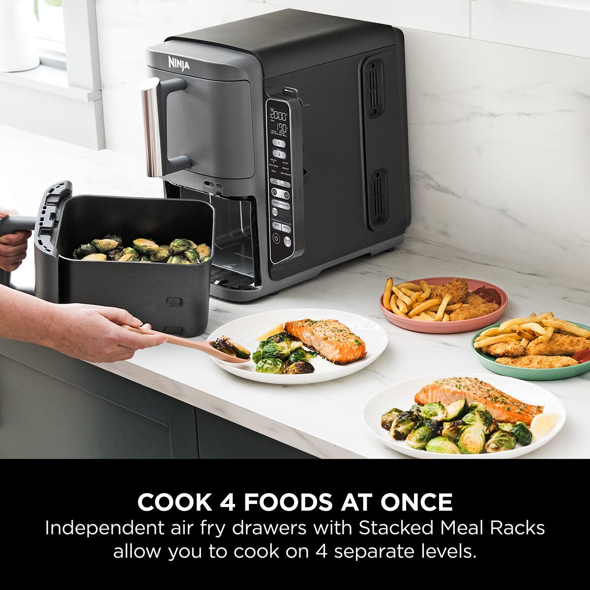 Ninja Double Stack 9.5L Air Fryer with Smart Cook System (SL451UK)