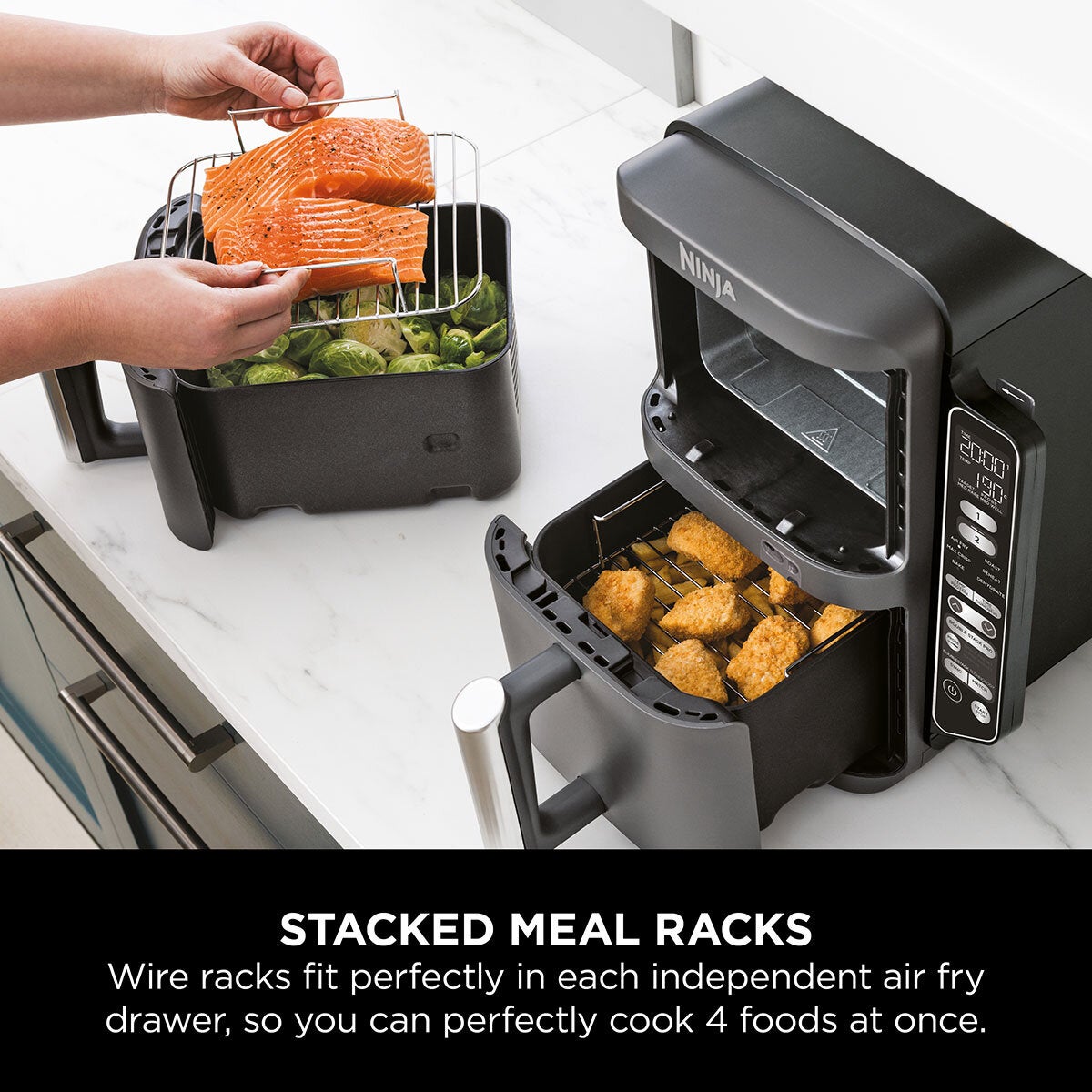 Ninja Double Stack 9.5L Air Fryer with Smart Cook System (SL451UK)