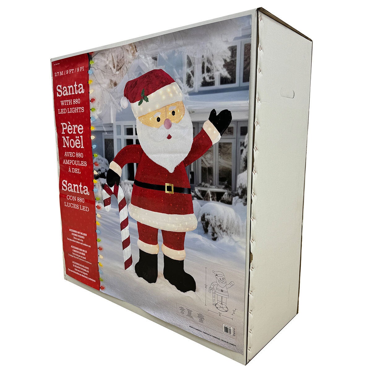 9ft Pop Up Santa With LED Lights