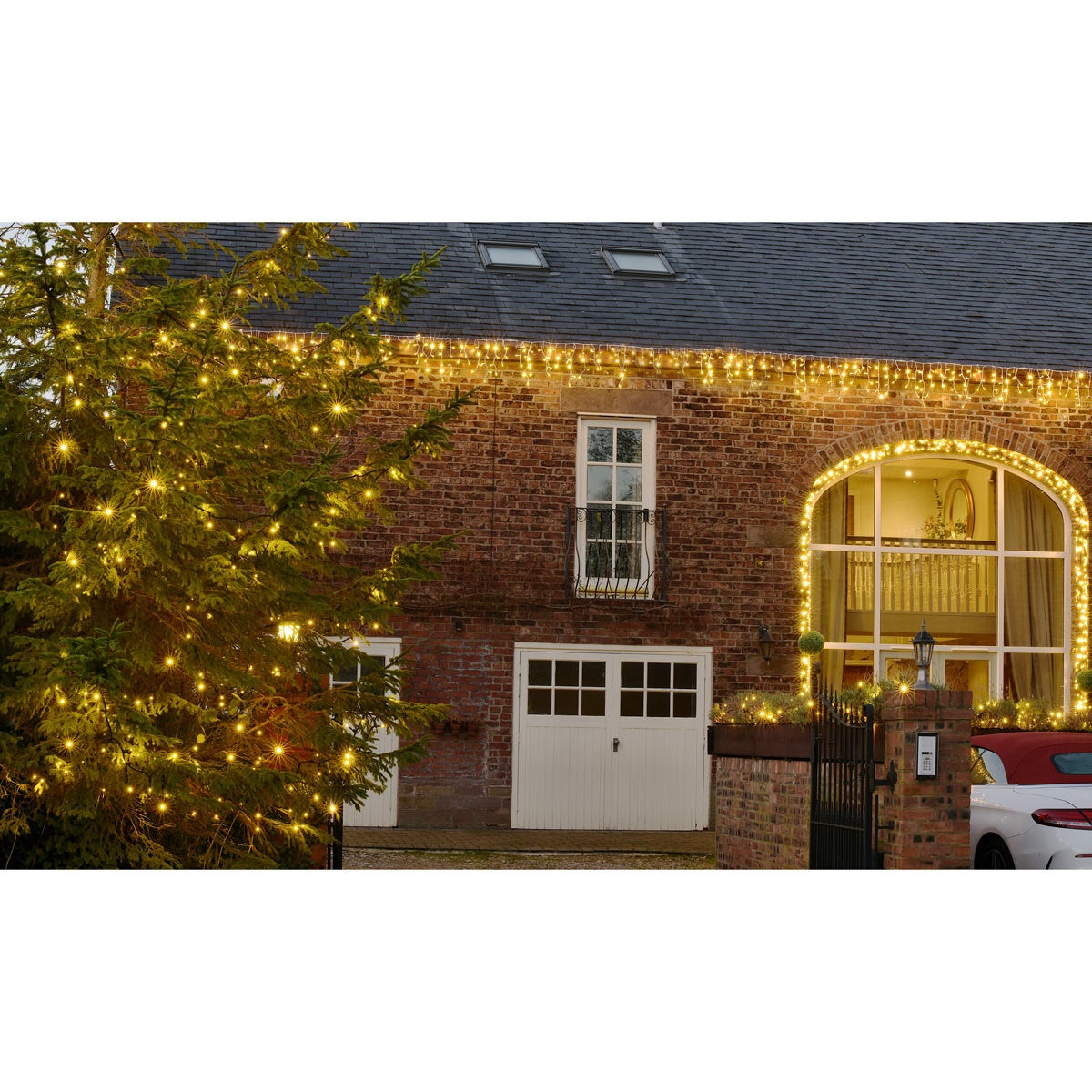 Lights4You 13ft (4m) 152 LED Warm White Outdoor Icicle Lights