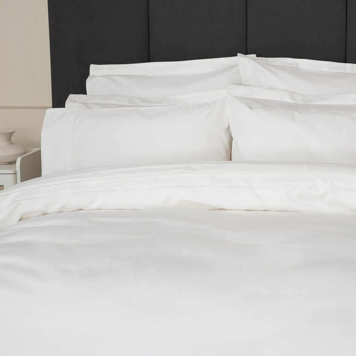 Belledorm 1200 Thread Count Cotton White Bedding Bundle in 3 Sizes
