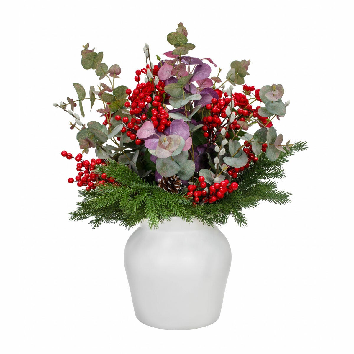 Artificial Winter Bouquet in Vase