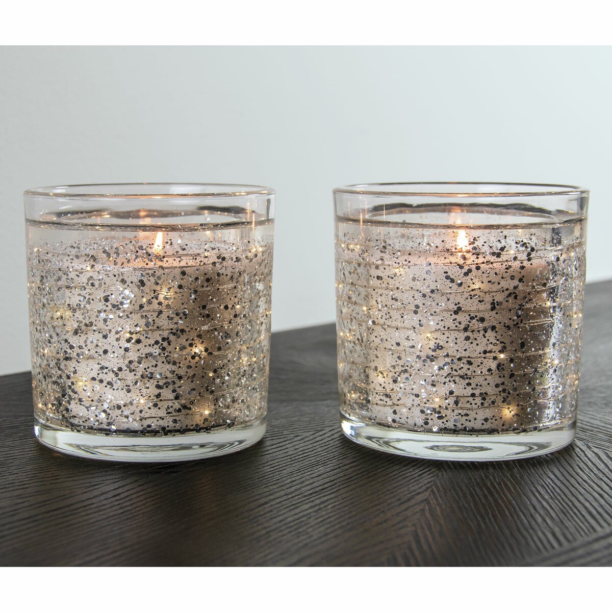 Avaria Light-Up LED Candle, 2 Pack in 2 Fragrances - Silver