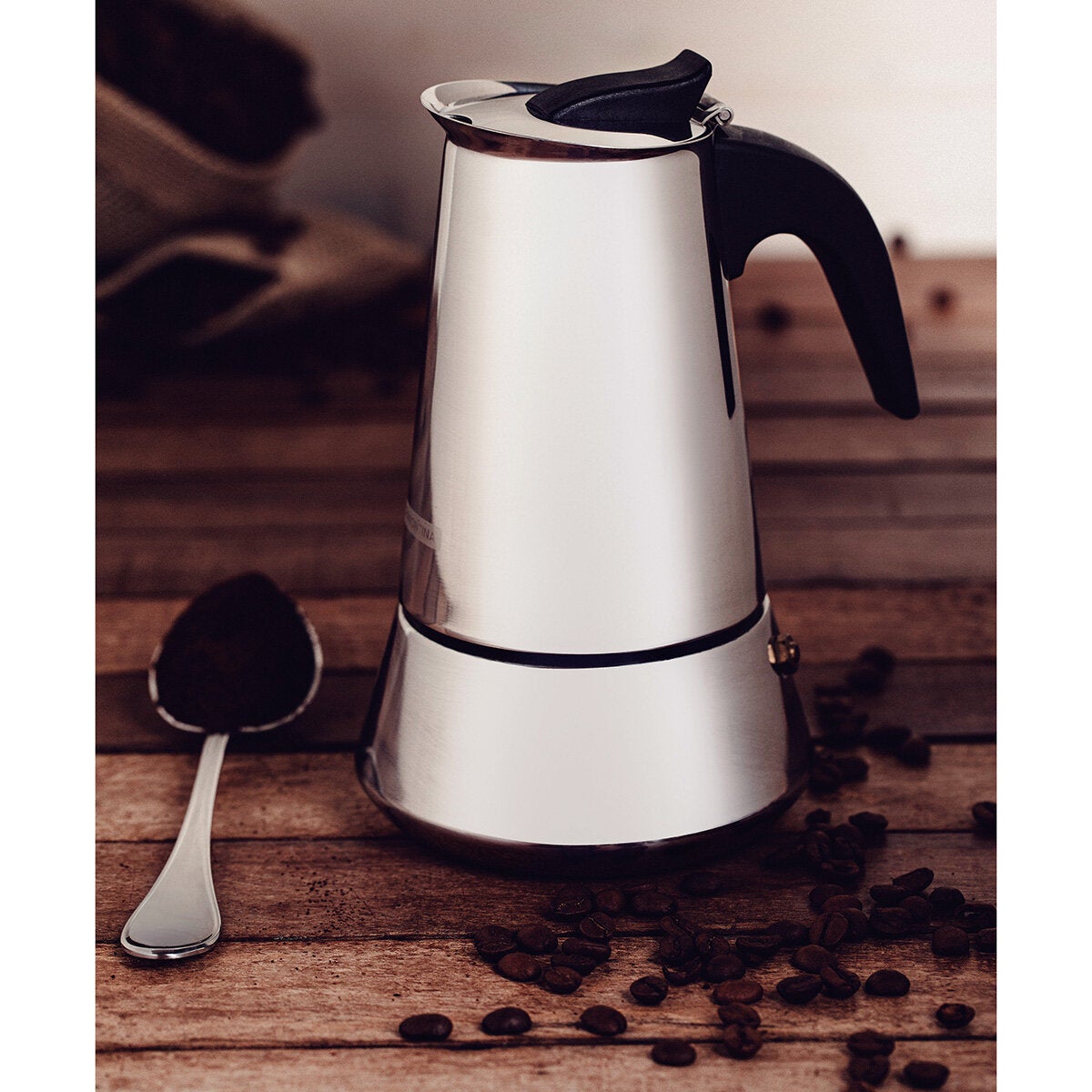 Tramontina Stainless Steel Moka Pot, 350ml