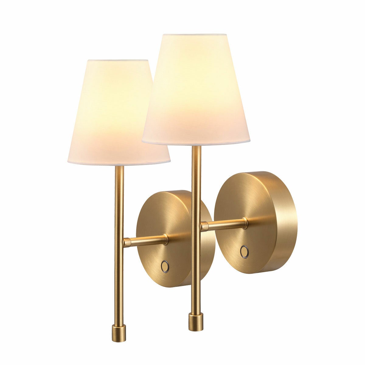 Globe Electric Wireless Rechargeable LED Integrated Wall Sconce, 2 Pack in 2 Col