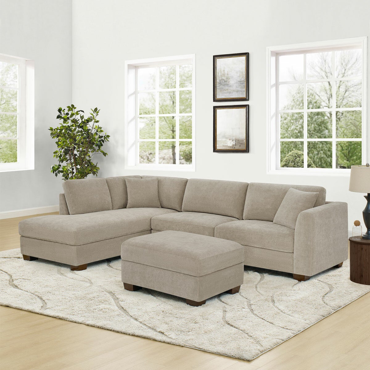 Thomasville Walsen Grey Corner Sofa