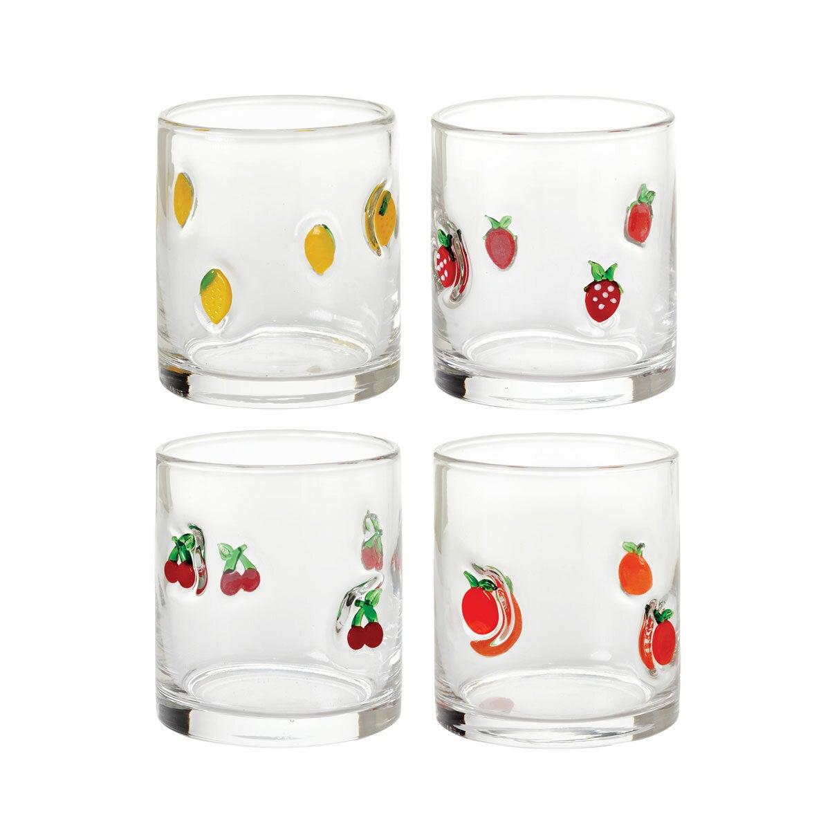 Pandex Fruit Icon Glasses, 4 pack