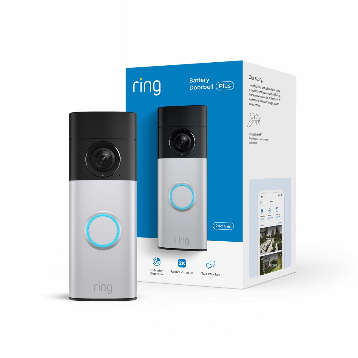 Ring Video Doorbell Plus (2nd Gen) with Chime (3rd Gen)