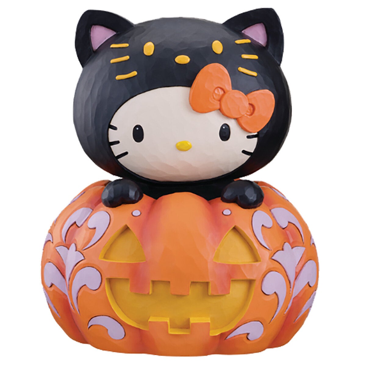 Halloween Hello Kitty Glow-In-The-Dark Jack-O'-Lantern Statue By Jim Shore