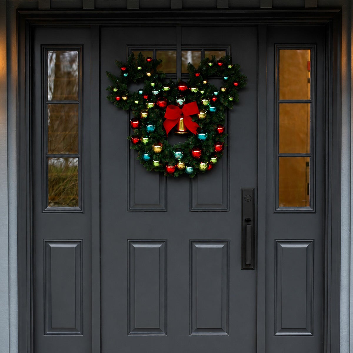 30 Inch Pre-Lit Mickey Figural Christmas Wreath