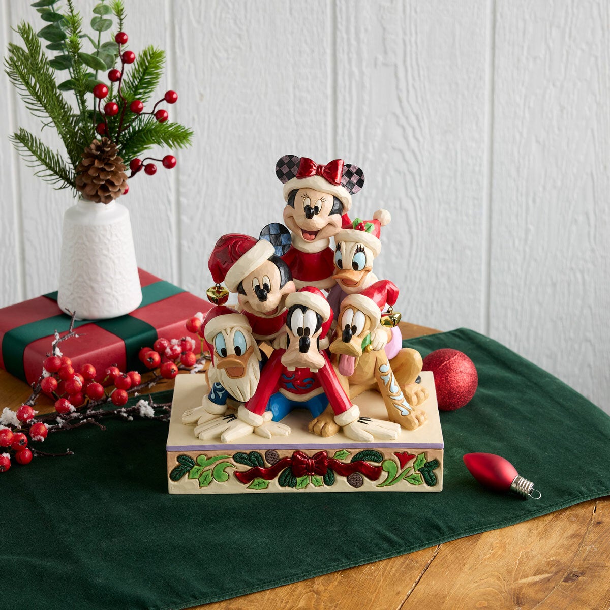 11.5 Inch Jim Shore Disney Traditions Stacked Mickey and Friends Musical Figurin