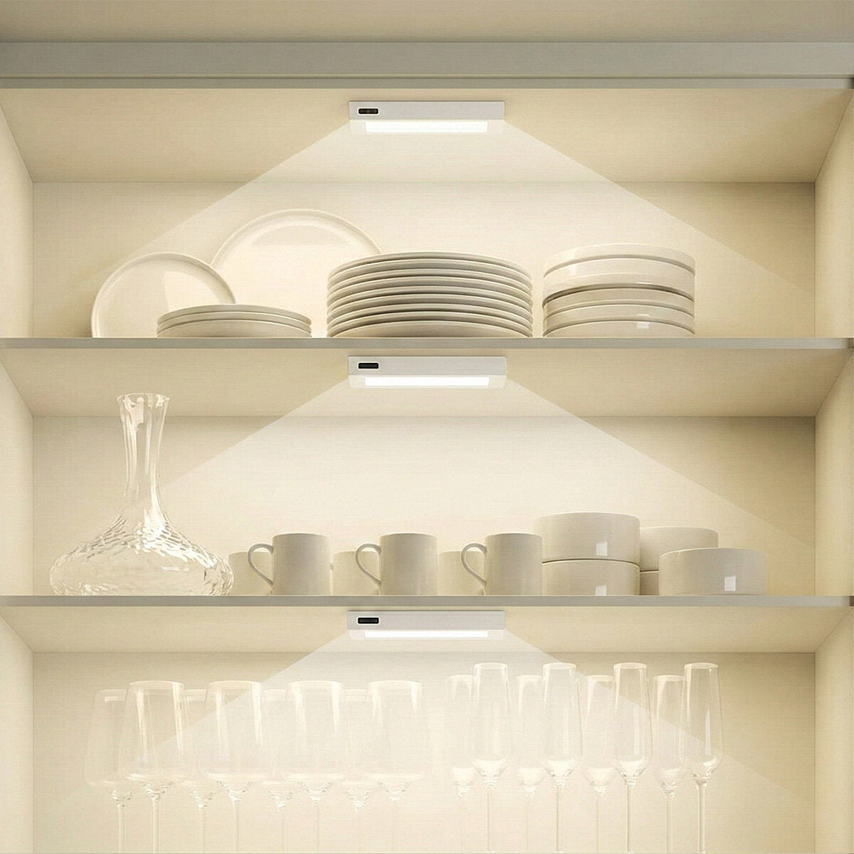 Luminus Sensor Activated Rechargeable LED Drawer Lights - 4 Pack