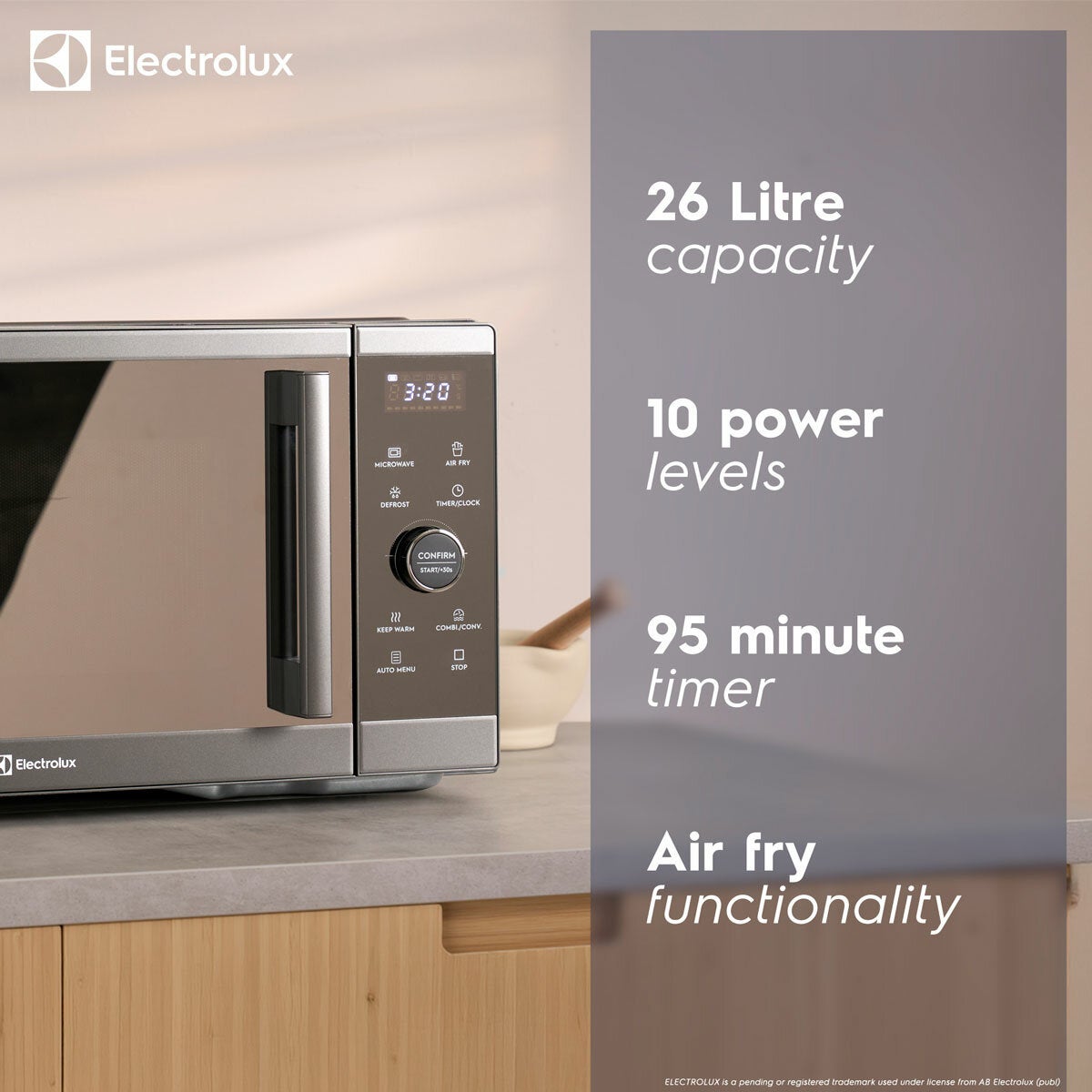 Electrolux SDA2868ELGRY 26L 5-in-1 Combination Microwave in Grey