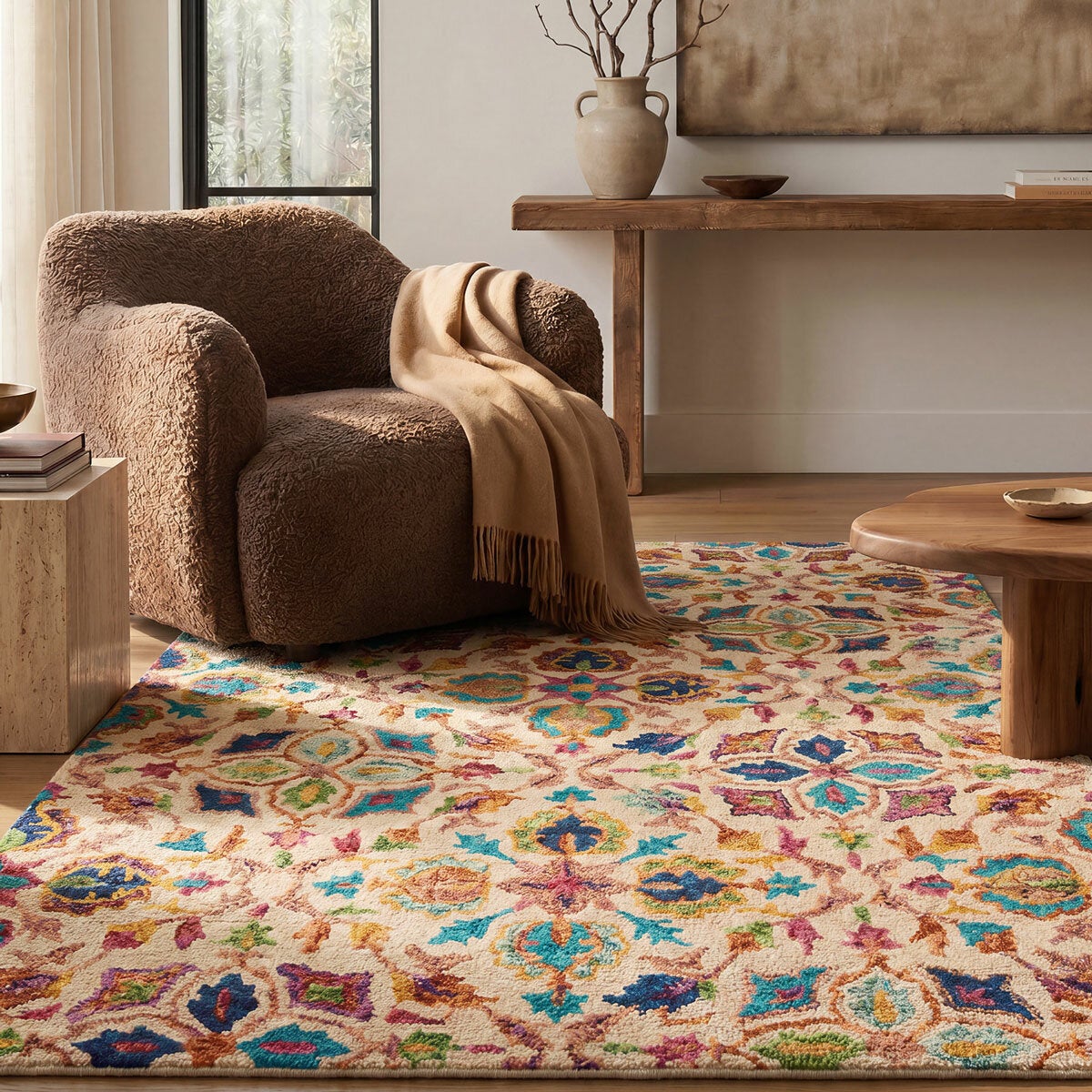 Nourison Vibrant Wool Ivory Rug