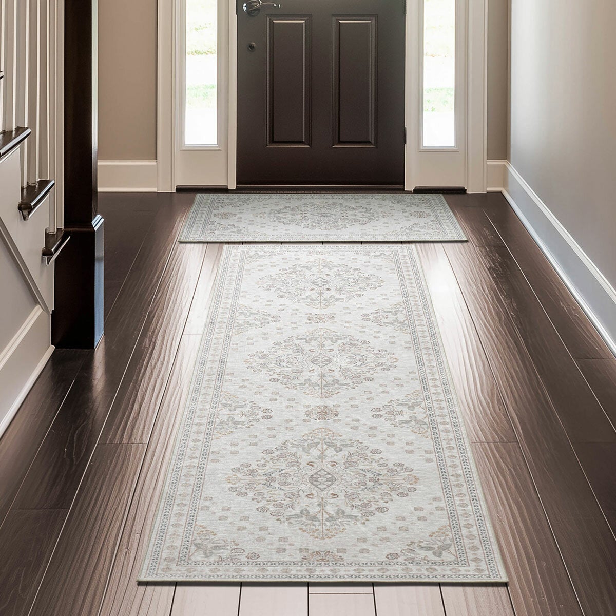 Wyatt & Ash Imagine Chenille Washable Runner & Mat In 3 Designs - Cream
