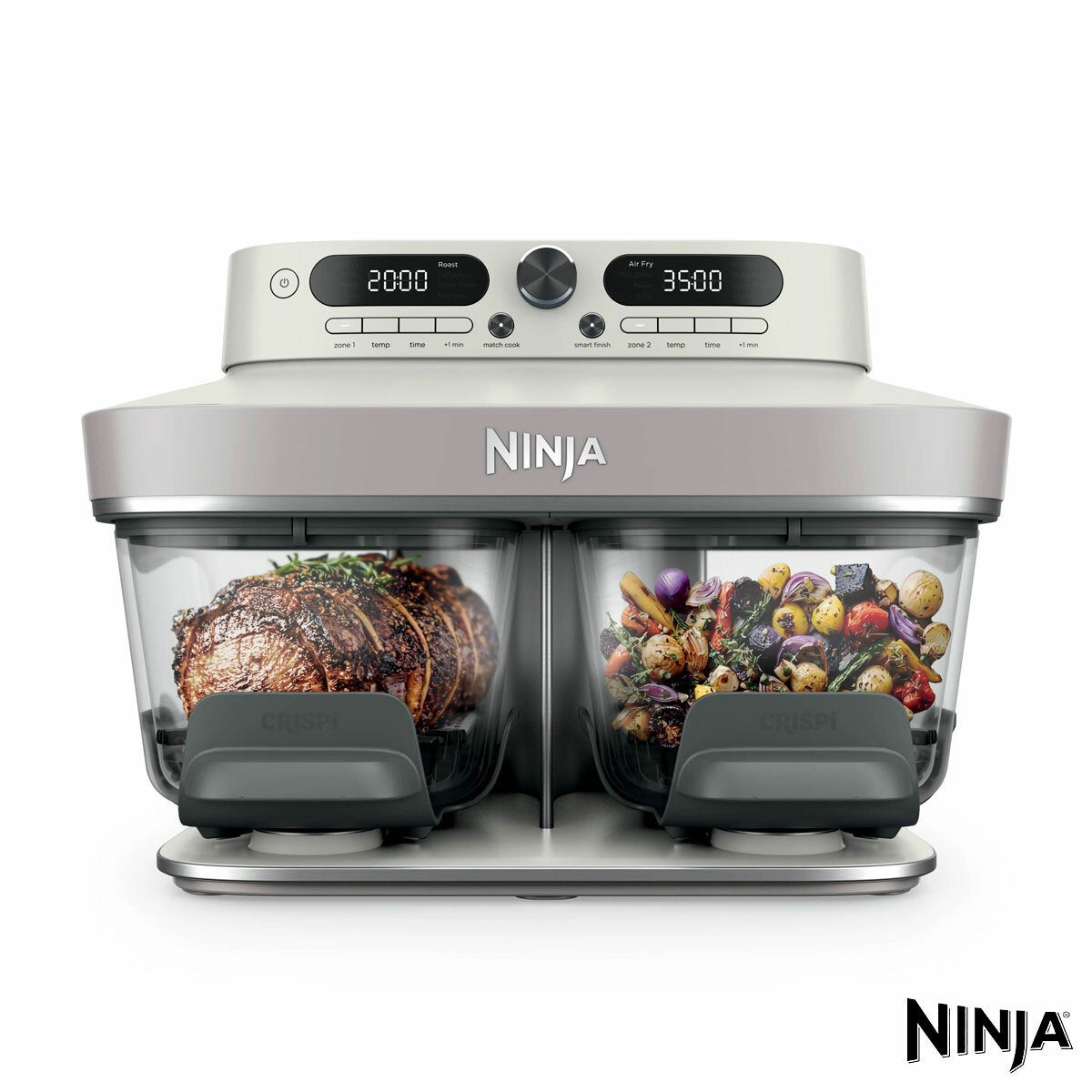 Ninja CRISPi DualZone 8-Function Glass Air fryer in 2 Colours - Bone