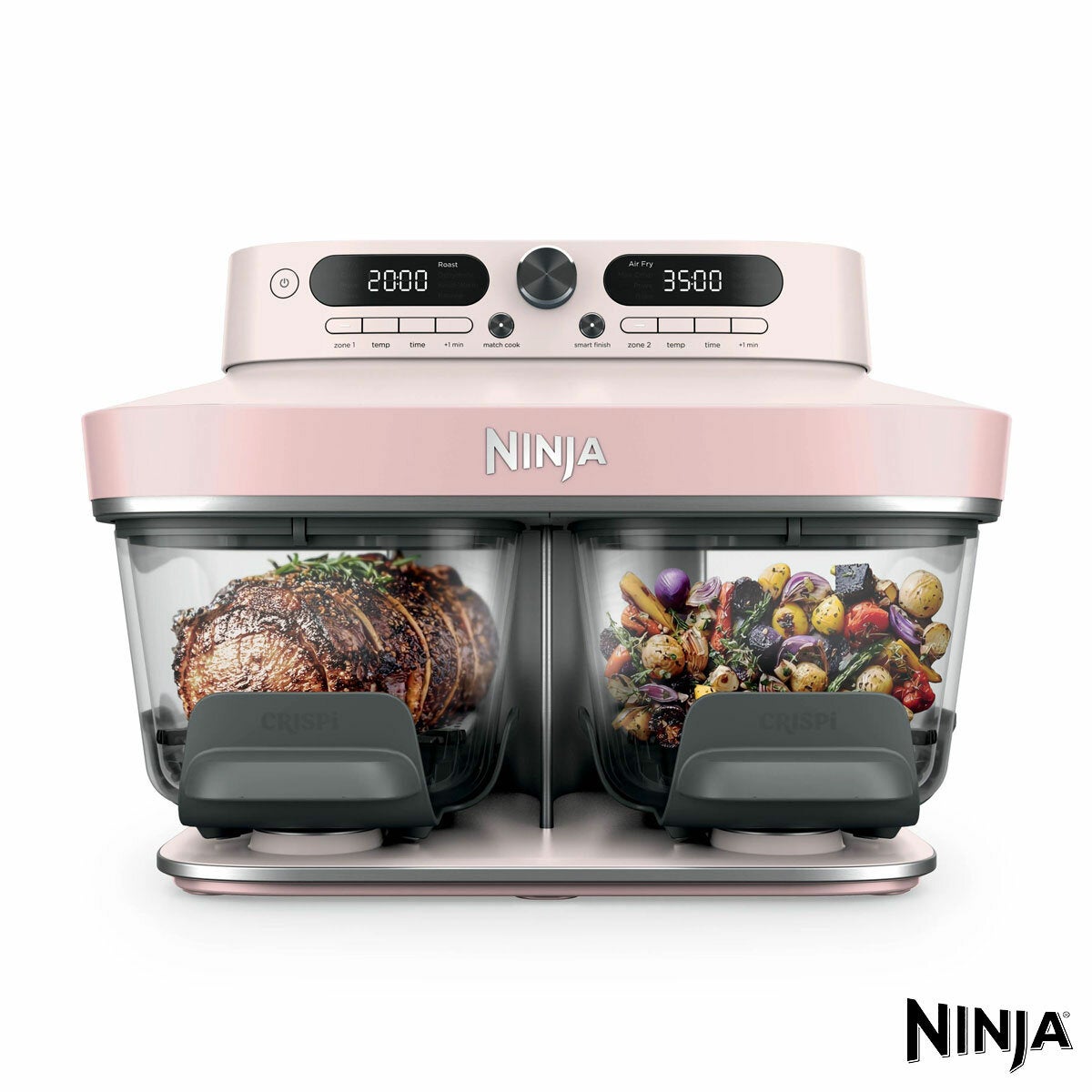 Ninja CRISPi DualZone 8-Function Glass Air fryer in 2 Colours - Rose Quartz