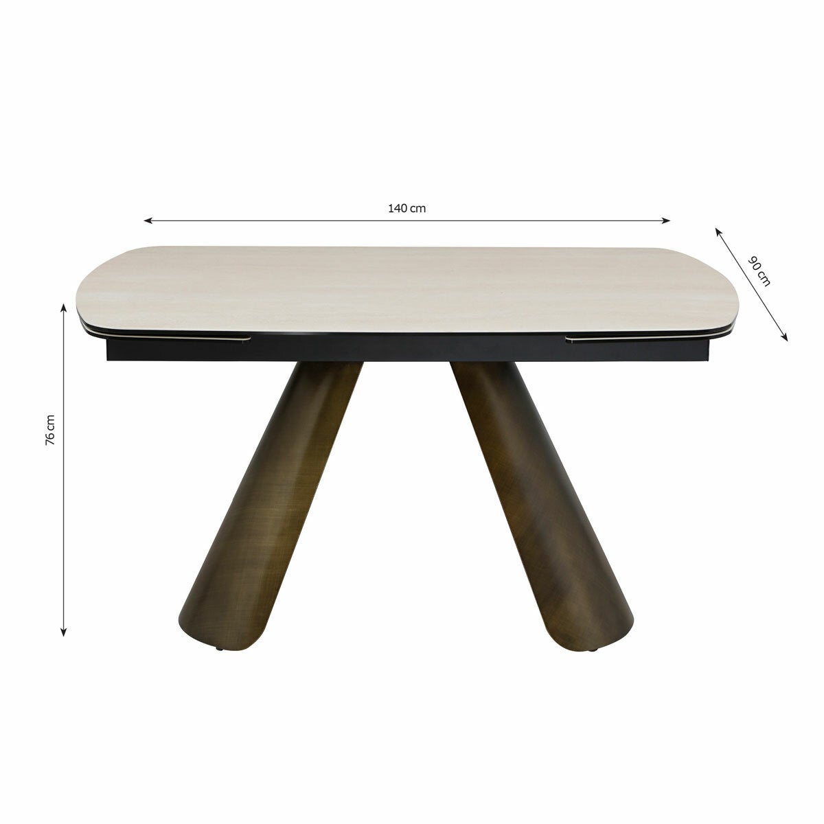 Albania Ceramic Extending Dining Table + 6 Grey Swivel Chairs (Seats 6-8)