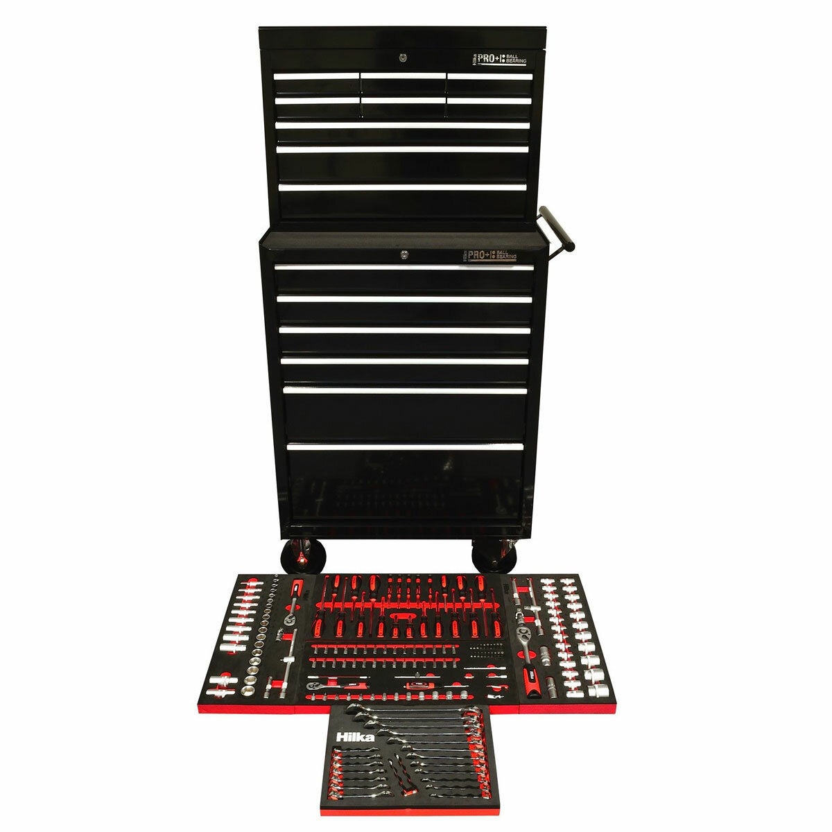 Hilka 186 Piece EVA Kit in HD Pro+ 15-Drawer Chest and Trolley