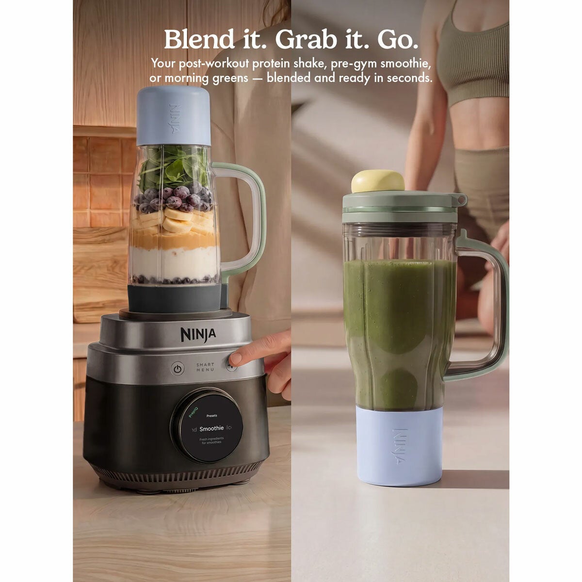 Ninja LB301UKBK CrushBOSS 2-in-1 Blender Duo with BlendBOSS Tumbler in Onyx