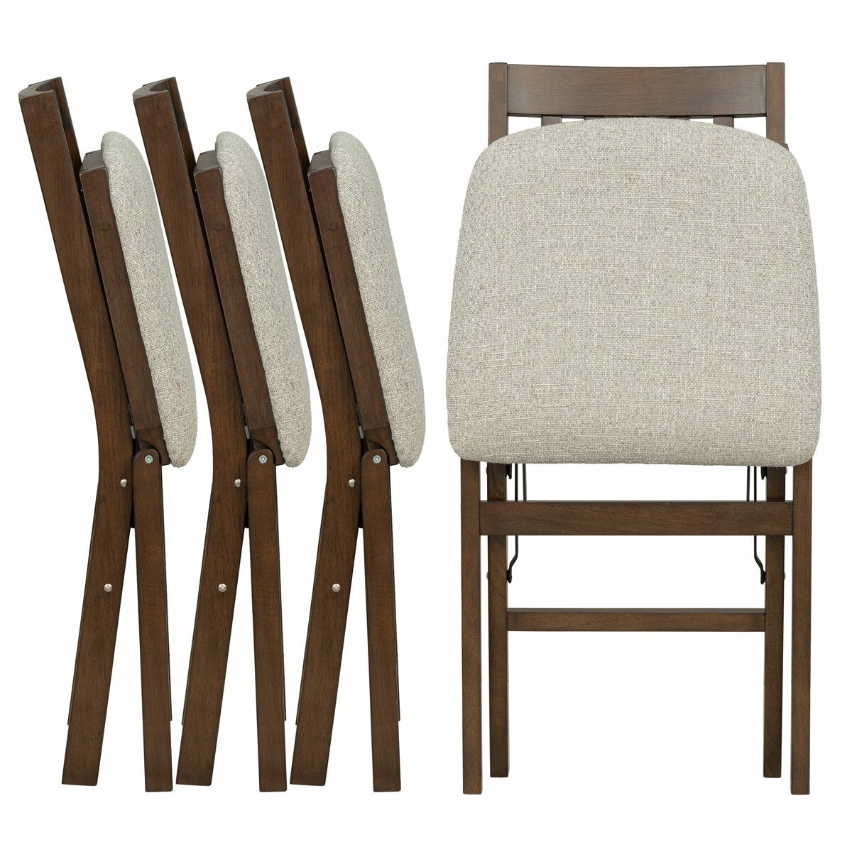 Stakmore Hardwood Upholstered Folding Chair, 2 Pack