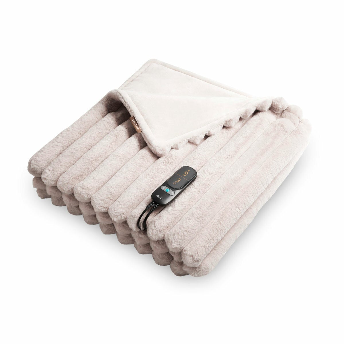 Duux Yentl Heated Faux Fur Overblanket In 2 Colours, 200 x 200 cm - Grey