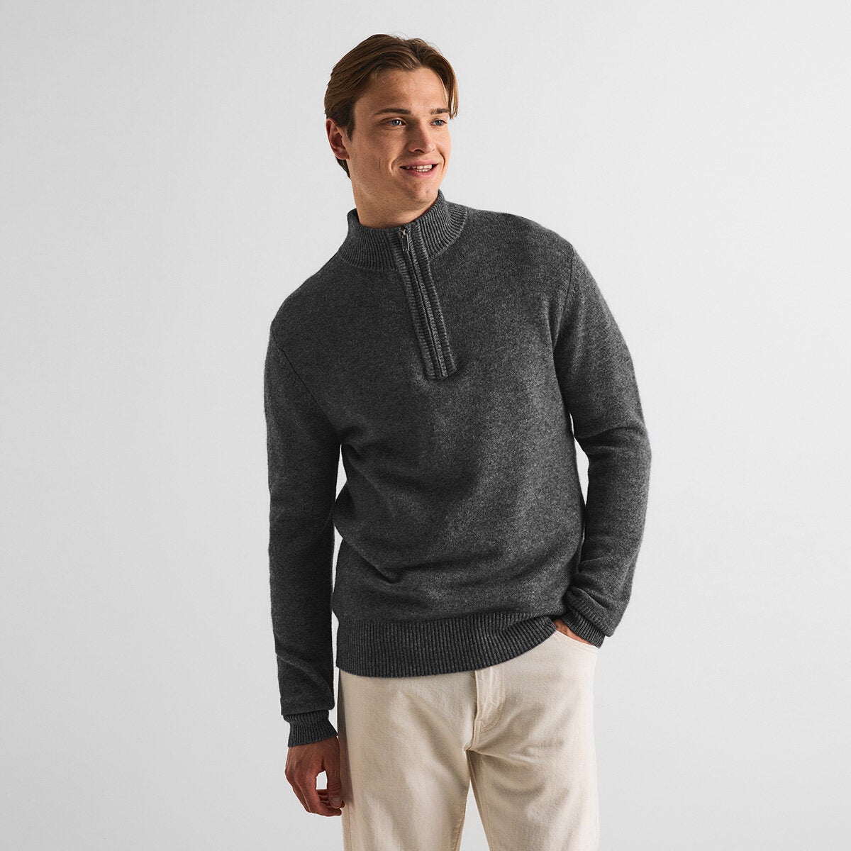 Jack Wills Men's Cashmere Blend 1/4 Zip Top