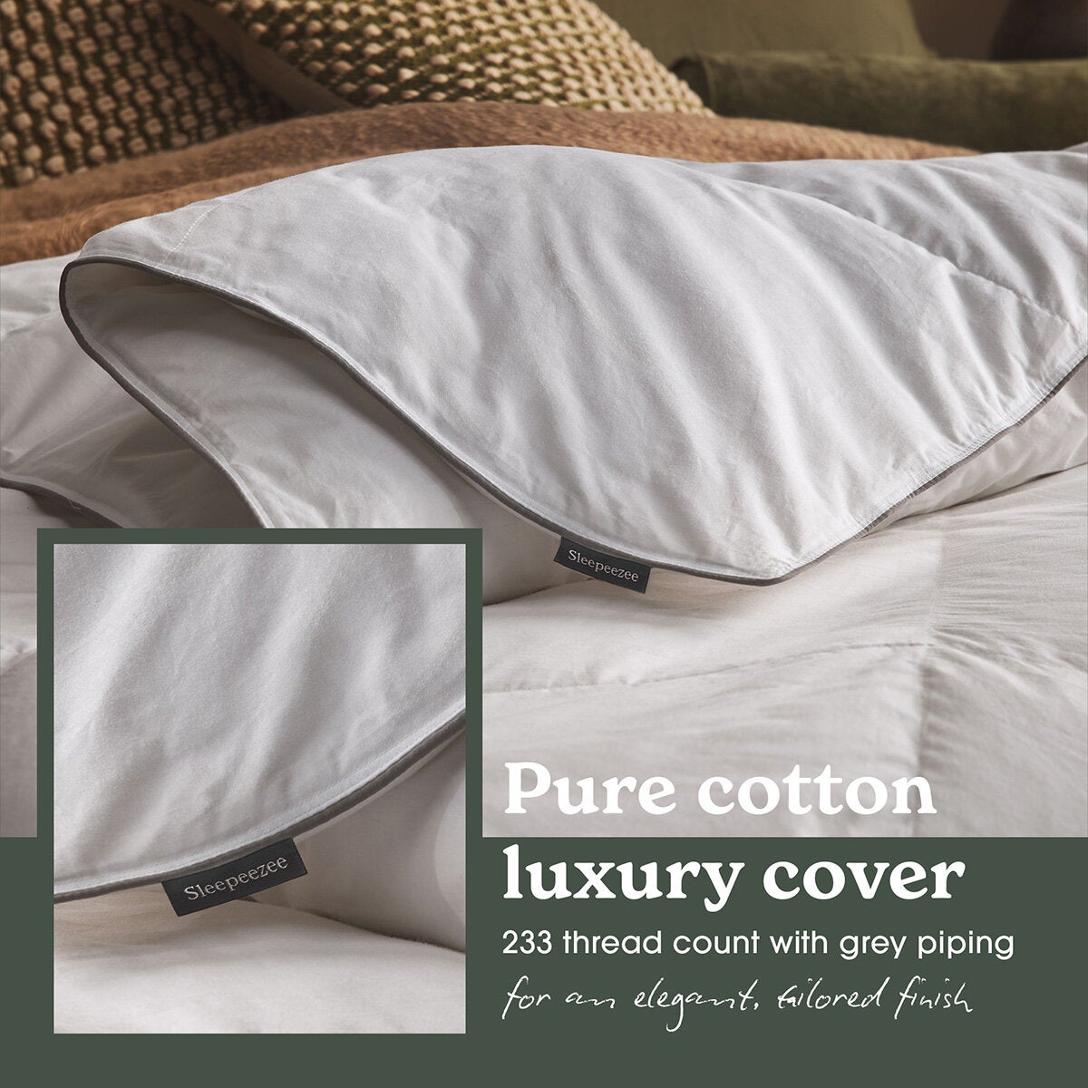 Sleepeezee Natural Feather and Down 10.5 Tog Duvet In 3 Sizes