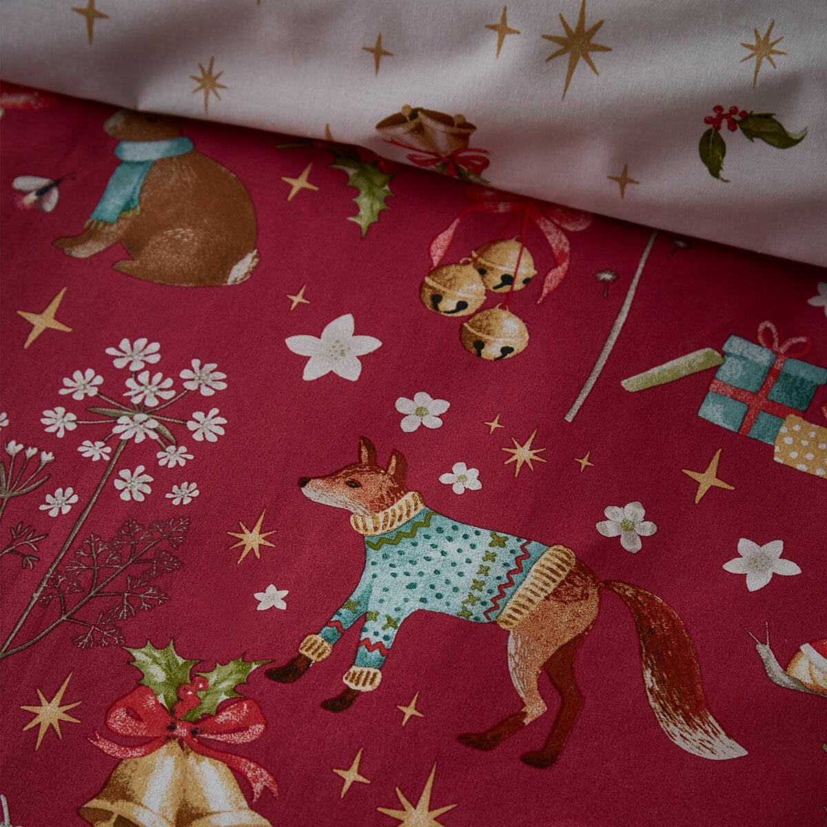 Catherine Lansfield Christmas Enchanted Twilight Reversible Duvet Cover Set In 3