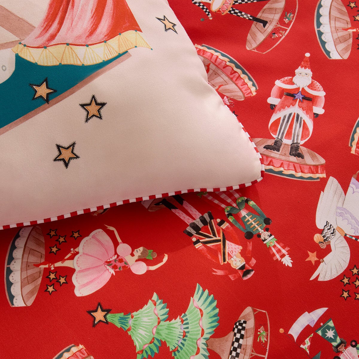 Cath Kidston Christmas Nutcracker Scene Reversible Duvet Cover Set In 4 Sizes