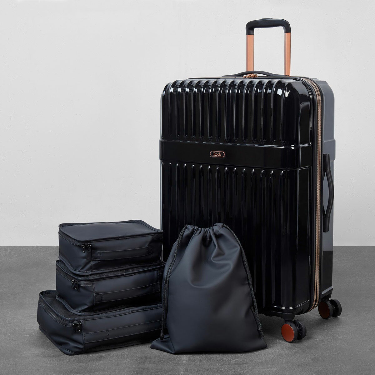 Rock Set of 4 Packing Cubes in 3 Colours - Black