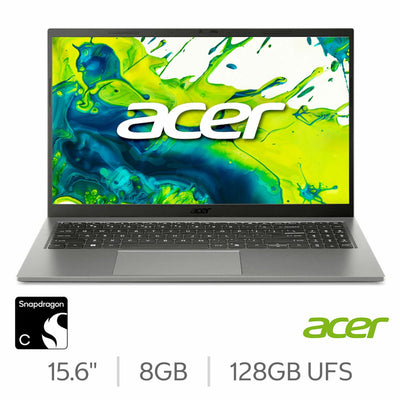 Acer Aspire Go 15, Snapdragon C, 8GB RAM, 128GB UFS, 15.6 Inch Laptop, NX.W3JEK.