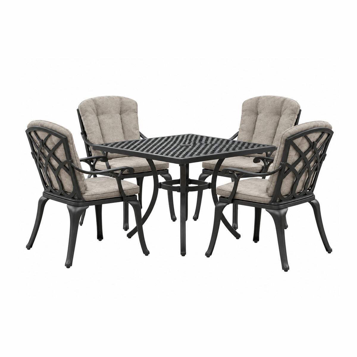 Bramblecrest Milan 5 Piece Dining Set in Black