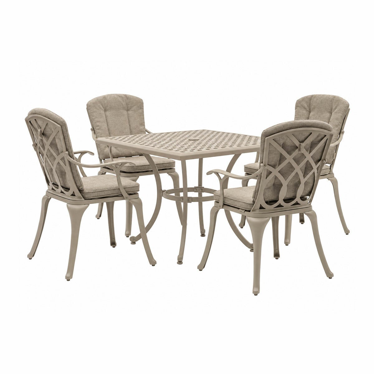 Bramblecrest Milan 5 Piece Dining Set in Stone
