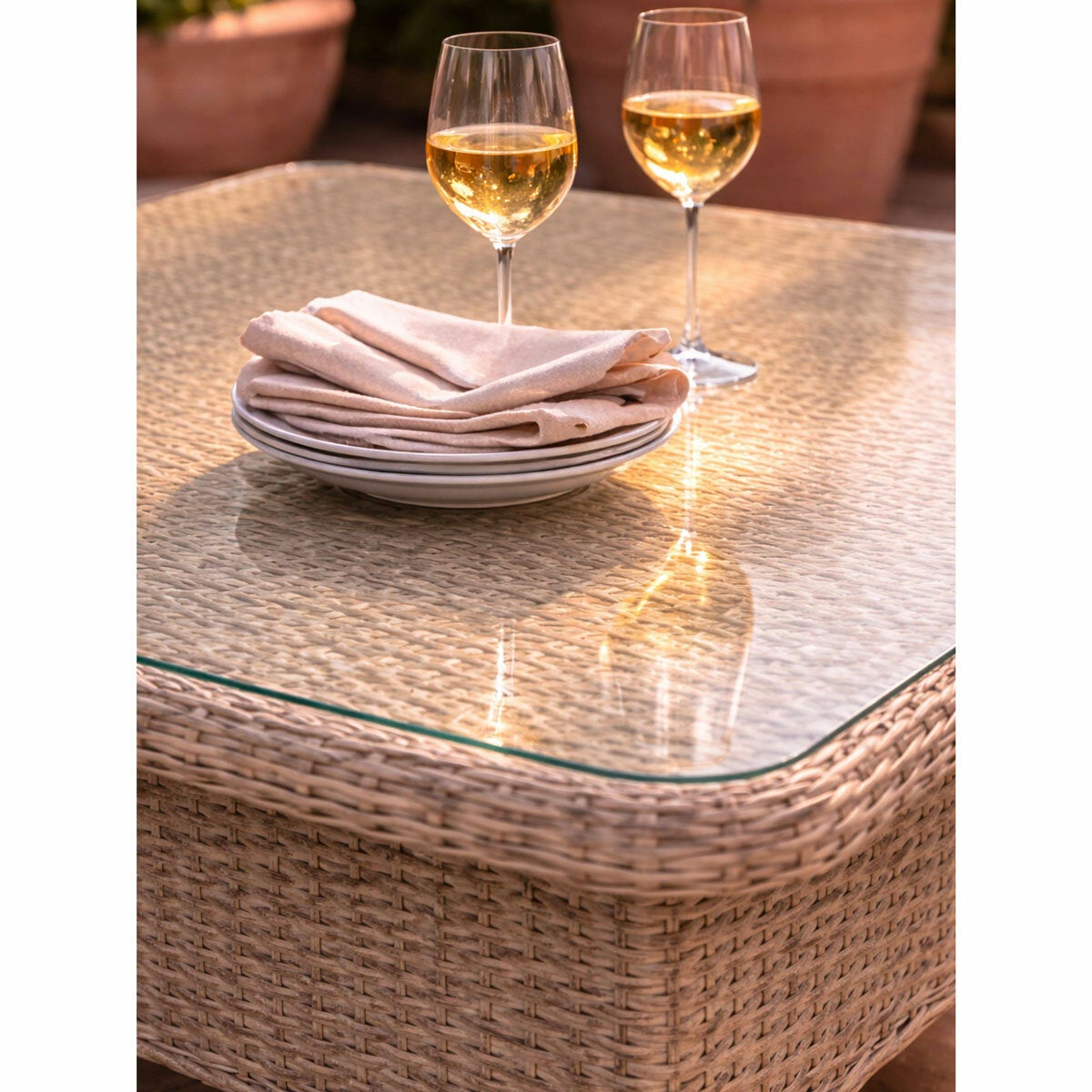 Bramblecrest Woodchester Corner Patio Set with Adjustable Table