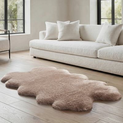 Mon Chateau Faux Fur Quad Rug In 3 Colours, 180 x 110 cm