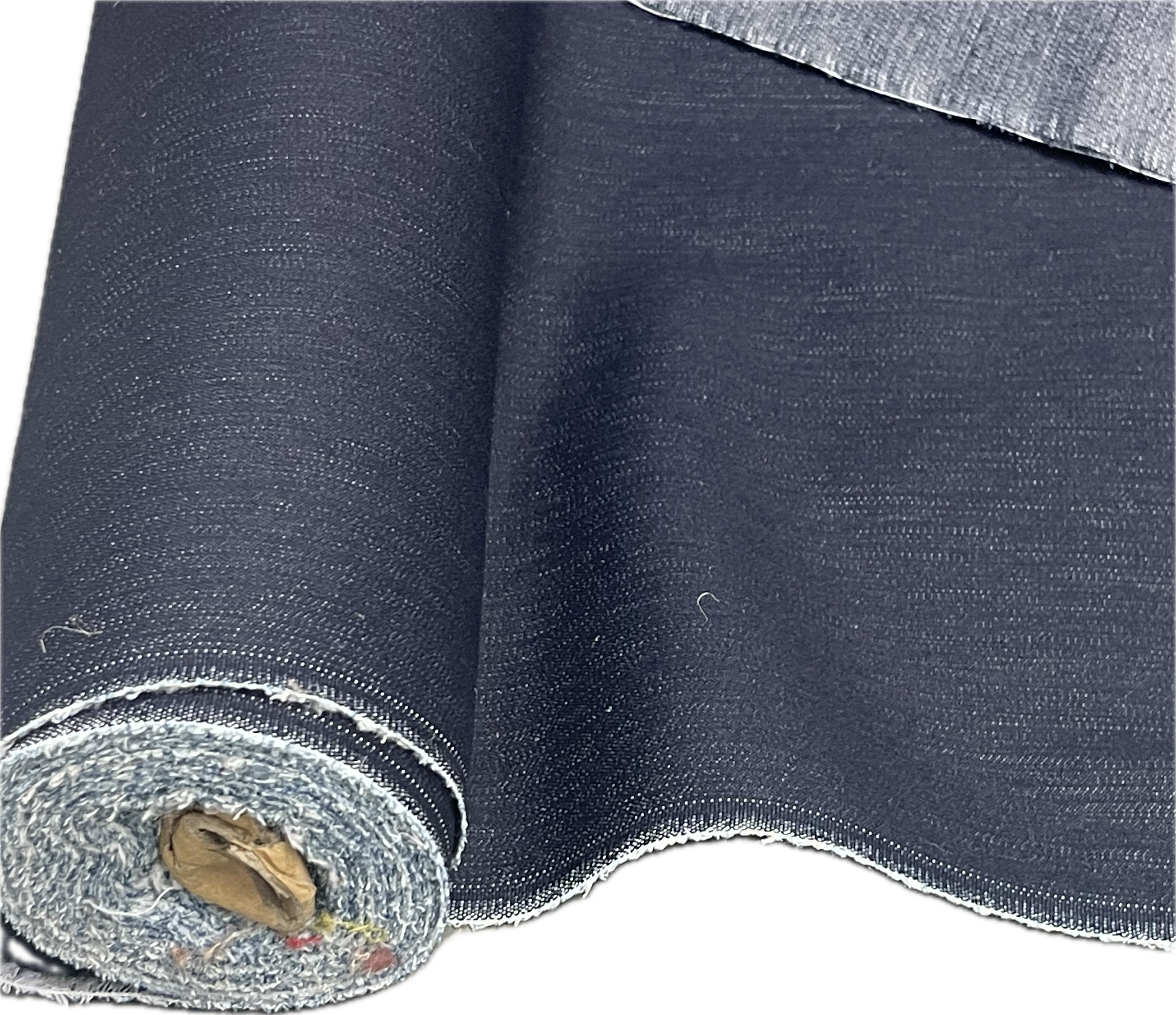 Washed Cotton Denim Jeans Fabric, 4oz - Dark